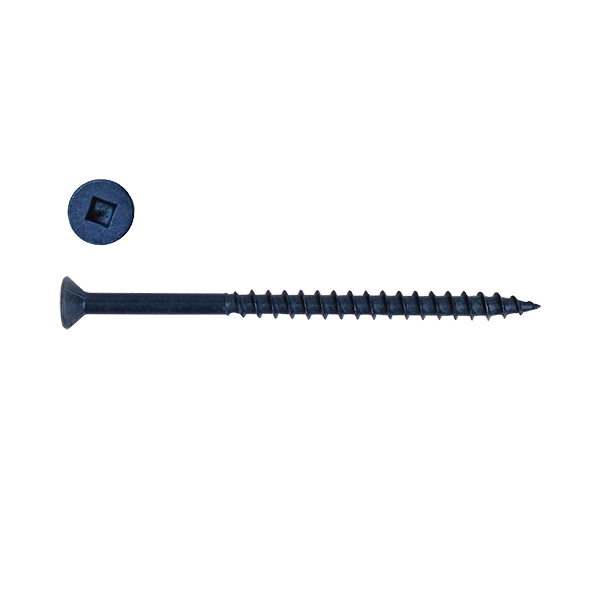 Countersunk Head Deck Screw, Square Drive, Knurled