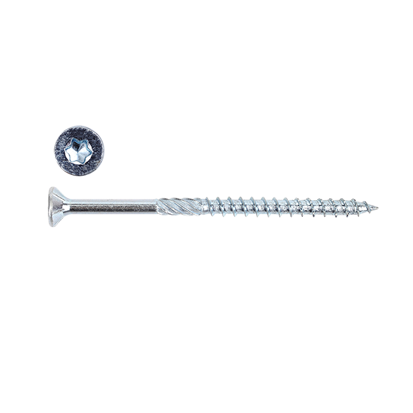 Countersunk Head Chipboard Screw, Torx, with Ribs