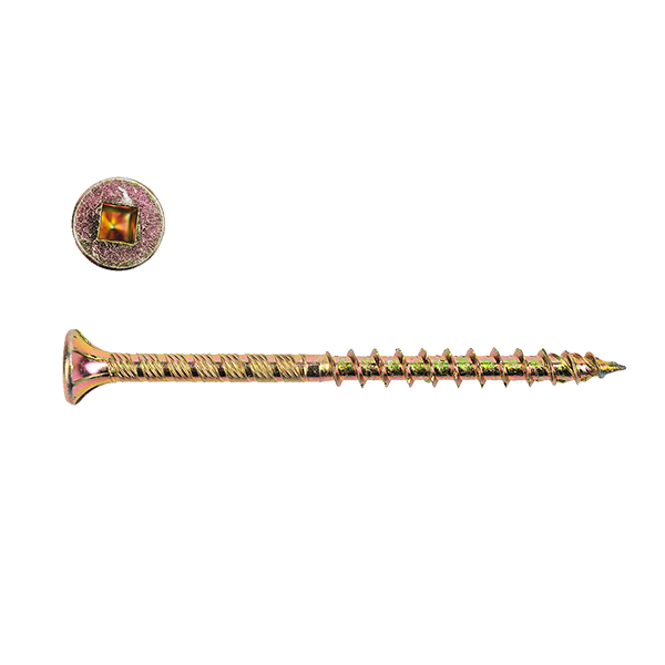 Bugle Head Wood Screw, Square Drive, with Ribs